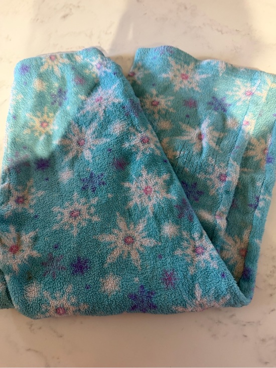 Other - Cozy Kids Plush Pajama Bottoms - Turquoise Snowflake